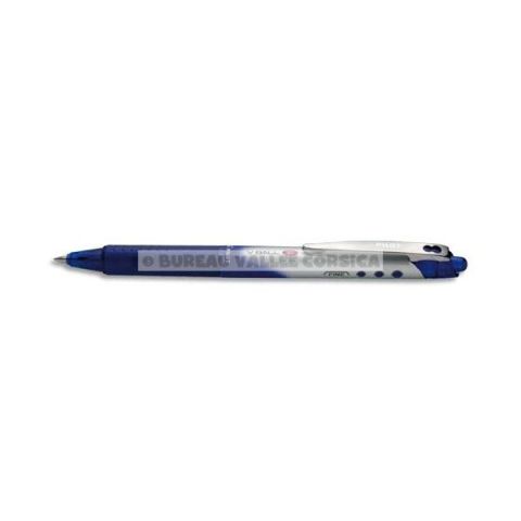 Stylo roller pointe mtal rtractable 0,7 mm encre liquide bleue v-ball rt 07