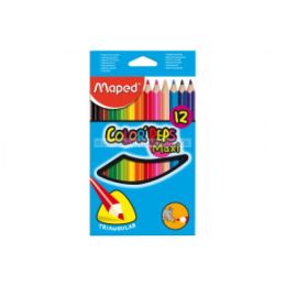 12 crayon de couleur maped color'peps maxi
