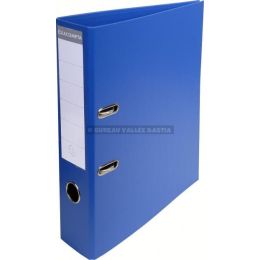 Classeur  levier carton recouvert pvc / pu 70 mm exacompta a4 bleu fonc