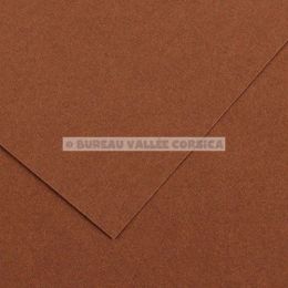 Feuilles de papier lisse  grains fins 50x65 cm 150 g chocolat