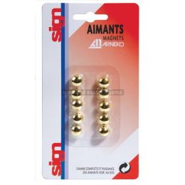 10 aimants 9 mm or
