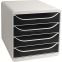 #1 - Big box 4 tiroirs gris lumire / noir