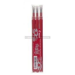 3 recharges frixion pilot ball rouge 0,7 mm moyenne