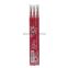 #1 - 3 recharges frixion pilot ball rouge 0,7 mm moyenne
