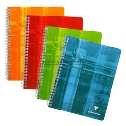 Cahier clairefontaine spiral format 17 x 22 cm 180 pages grands carreaux