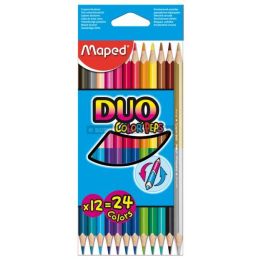 12 crayons - 24 couleurs maped duo color'peps