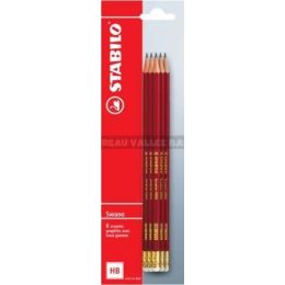 6 crayons graphite hb stabilo swano