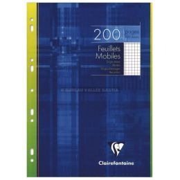 200 copies simples a4 clairefontaine petits carreaux perfores