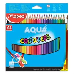 24 crayons de couleurs aquarellables maped color'peps aqua