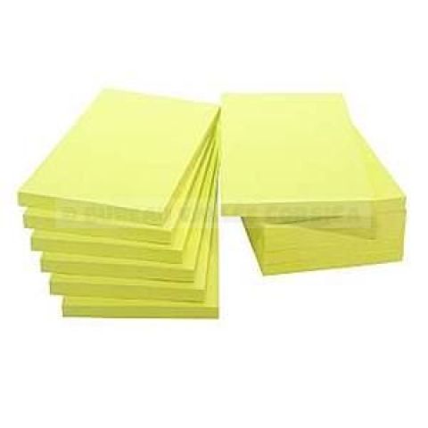 Notes repositionnables 12 x 100 feuilles jaune pastel 76 x 127 mm