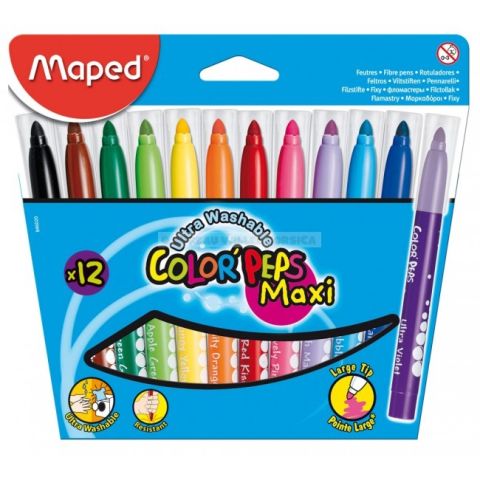 12 feutres maped color'peps maxi