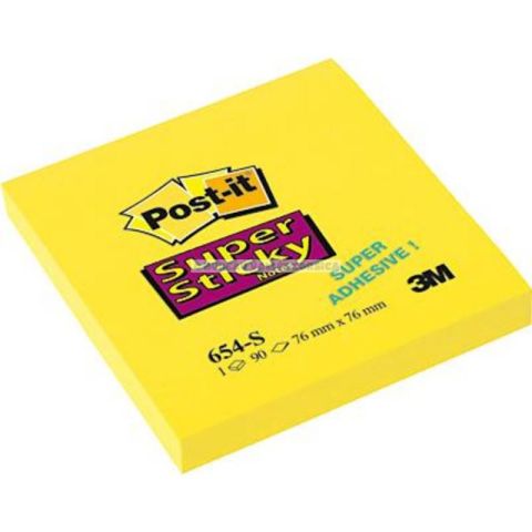 Notes post-it 76 x 76 mm super sticky 654-s