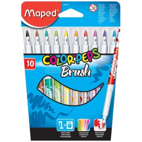 10 feutres brush pinceau maped color peps
