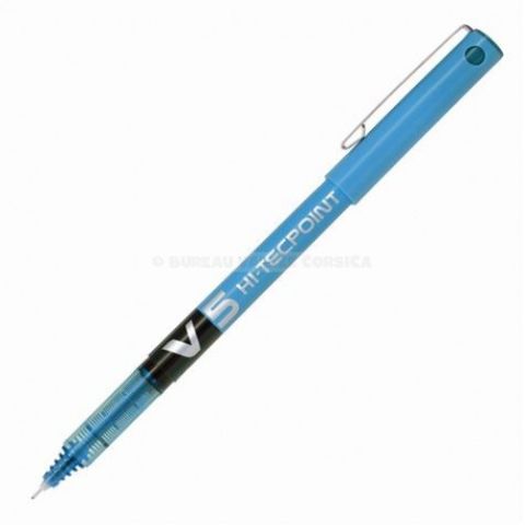 Stylo-roller hi-tecpoint encre liquide v5 turquoise