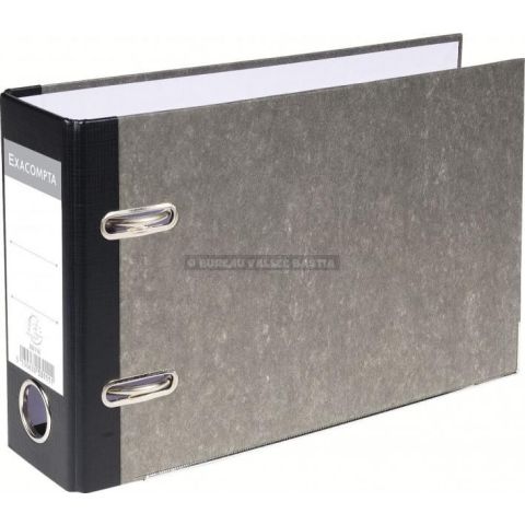 Classeurs  levier carton recouvert papier 70 mm exacompta a5 horizontal gris
