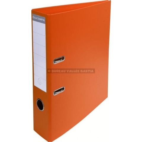 Classeur  levier carton recouvert pvc dos 70 mm exacompta a4 orange