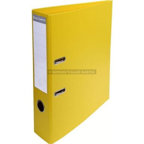 Classeur  levier carton recouvert pvc dos 70 mm exacompta a4 jaune