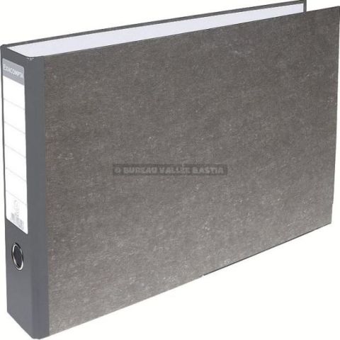 Classeur  levier carton recouvert dos 70 mm exacompta a3 horizontal gris