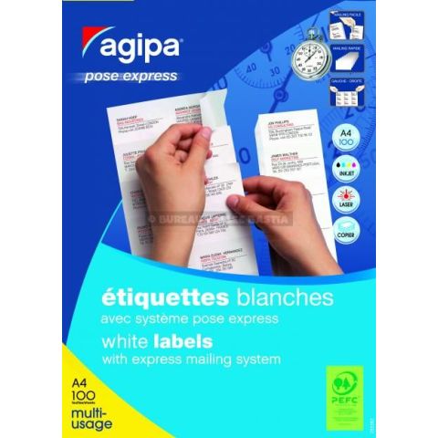 400 tiquettes blanches 105 x 148,5 mm
