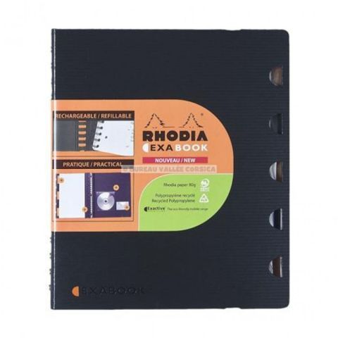 Cahier exabook a4 lign noir rhodia 160 pages