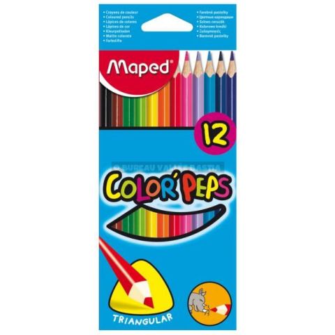 12 crayons de couleur maped color'peps