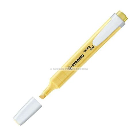 Surligneur pastel swing cool crme de jaune encre  l'eau 1-4 mm