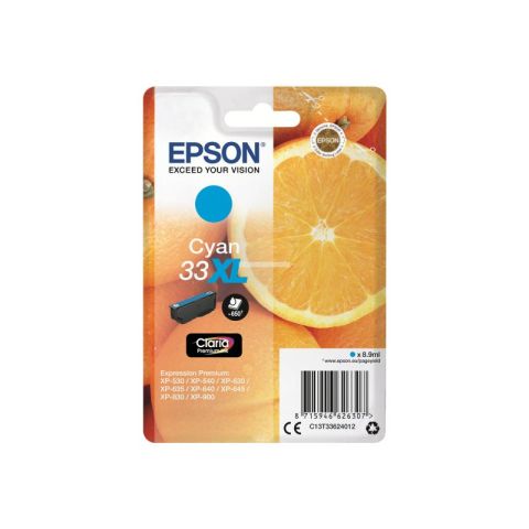 Cartouche d'encre epson 33xl oranges cyan