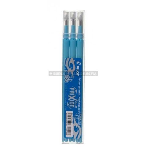 3 recharges frixion pilot ball bleu turquoise 0,7 mm moyenne