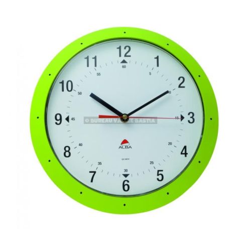 Horloge murale  quartz coloris vert
