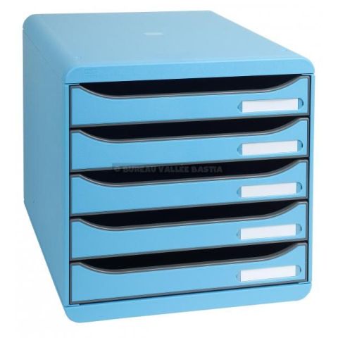 Big box plus 5 tiroirs bleu turquoise