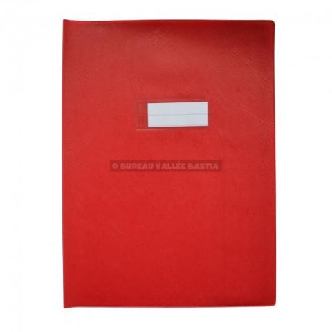 Protge cahier elba agneau a4 pvc 20/100 sans marque-page rouge