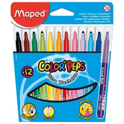 12 feutres de couleur maped color'peps