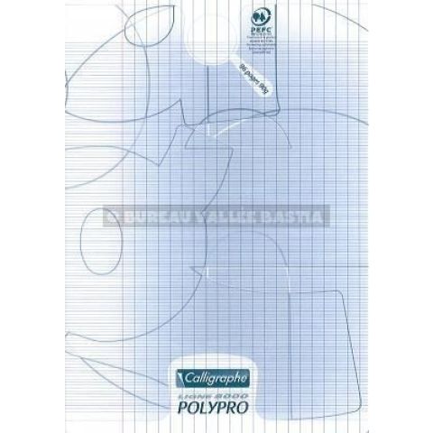 Cahier a4 calligraphe 8000 96 pages sys couverture polypro incolore