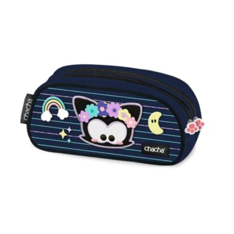 Trousse ronde chacha kinky 1 compartiment bleu