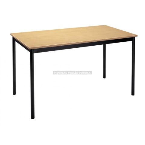 Table modulaire rectangulaire htre / noir 120 x 60