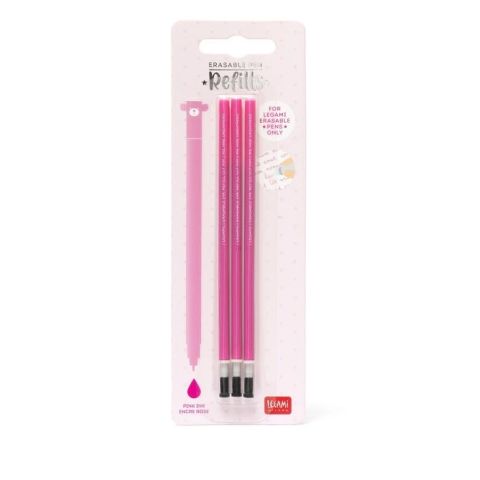 3 recharges roses pour stylo effaable