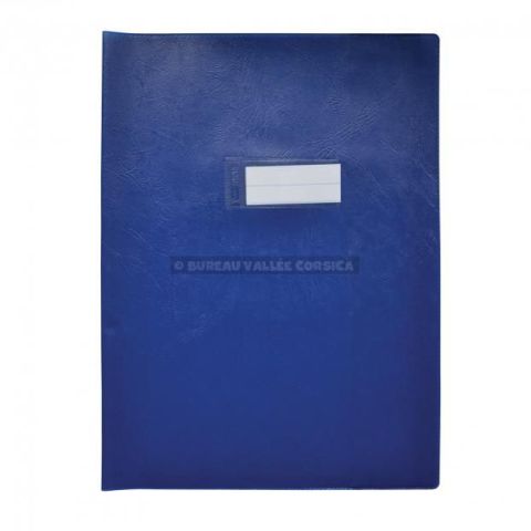 Protege cahier elba agneau 24x32 pvc 20/100 sans marque page bleu